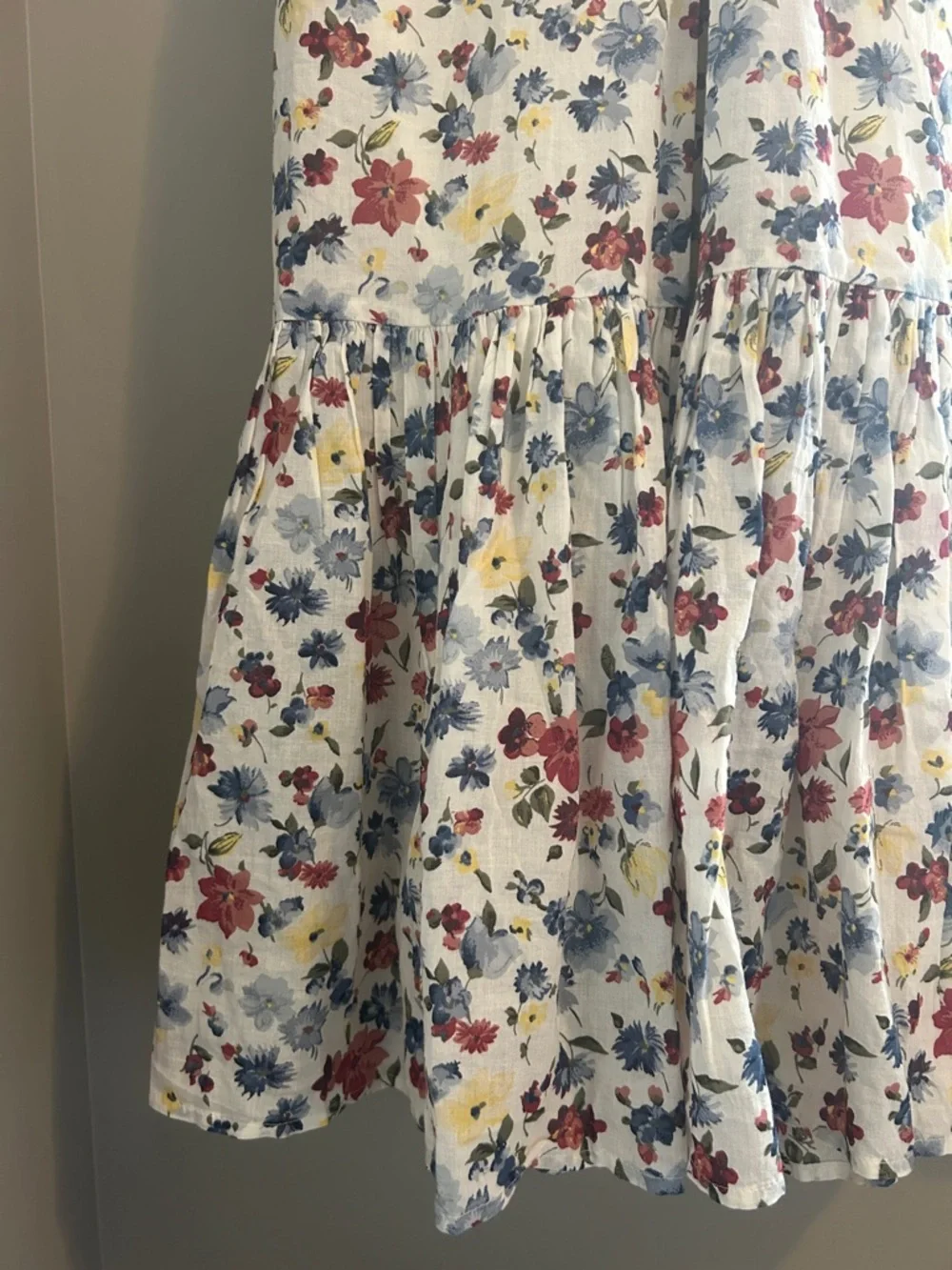 Abercrombie & Fitch Cream Floral Maxi Dress